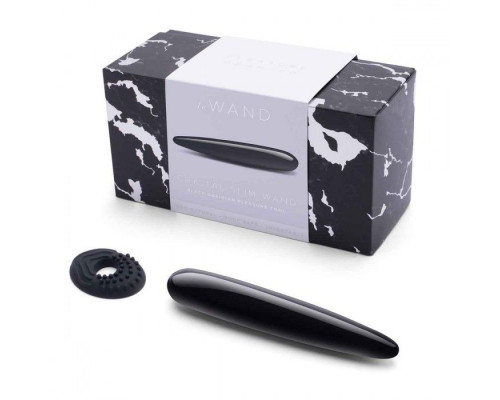 Заказать Массажер Le Wand Crystal Slim Wand из черного обсидиана