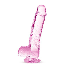 Розовый фаллоимитатор 6 Inch Crystalline Dildo - 15,2 см.
