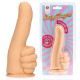 Телесный фаллоимитатор в форме пальца Thumbs Up - 17,2 см.