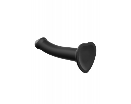 Черный фаллос на присоске Silicone Bendable Dildo S - 17 см.