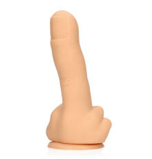 Телесный фаллоимитатор в форме пальца Up Yours - 15,5 см.