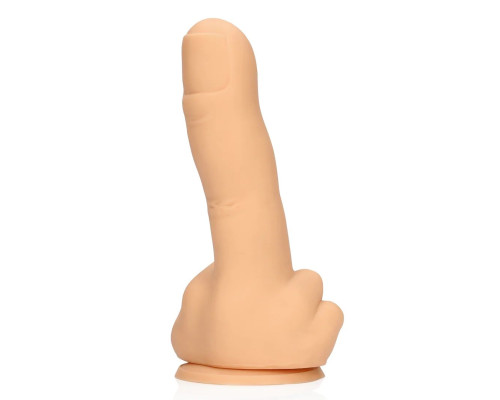 Телесный фаллоимитатор в форме пальца Up Yours - 15,5 см.