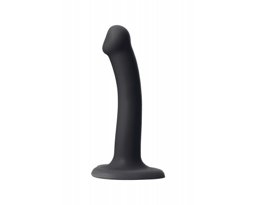 Черный фаллос на присоске Silicone Bendable Dildo S - 17 см.