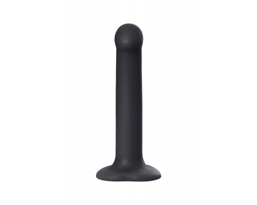 Заказать Черный фаллос на присоске Silicone Bendable Dildo M - 18 см.