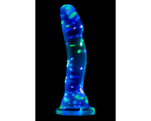 Прозрачный люминесцентный фаллоимитатор Hanky-Panky - 19 см.