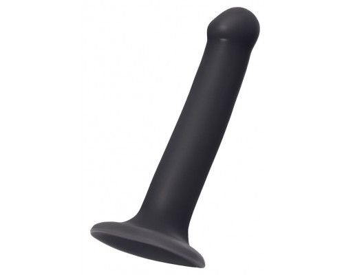 Заказать Черный фаллос на присоске Silicone Bendable Dildo M - 18 см.