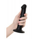 Заказать Черный фаллос на присоске Silicone Bendable Dildo M - 18 см.