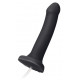 Заказать Черный фаллос с имитацией эякуляции Silicon Cum Dildo L - 19,6 см.
