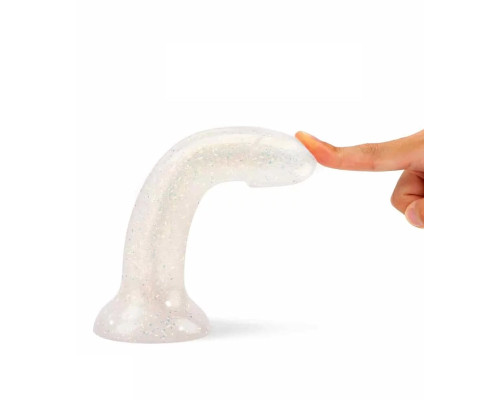 Фаллоимитатор из жидкого силикона с блестками Dildolls Extravaganza