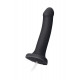 Заказать Черный фаллос с имитацией эякуляции Silicon Cum Dildo L - 19,6 см.