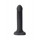 Заказать Черный фаллос с имитацией эякуляции Silicon Cum Dildo L - 19,6 см.