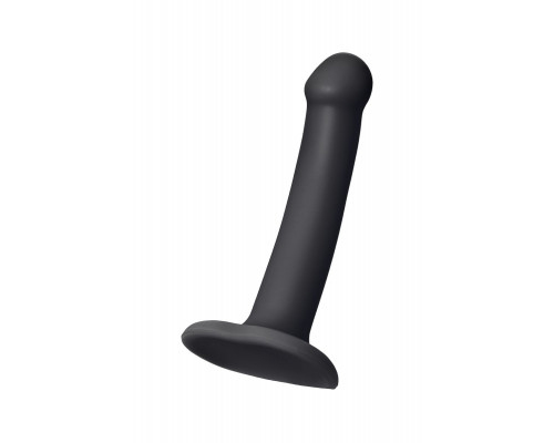 Черный фаллос на присоске Silicone Bendable Dildo S - 17 см.