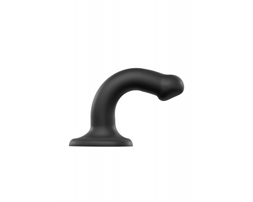 Черный фаллос на присоске Silicone Bendable Dildo S - 17 см.