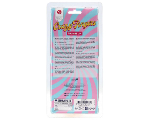 Телесный фаллоимитатор в форме пальца Thumbs Up - 17,2 см.