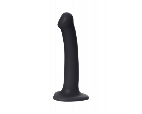 Заказать Черный фаллос на присоске Silicone Bendable Dildo M - 18 см.