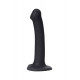 Заказать Черный фаллос на присоске Silicone Bendable Dildo M - 18 см.