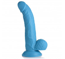 Голубой фаллоимитатор на присоске 7.5  Dildo with Balls - 21,5 см.