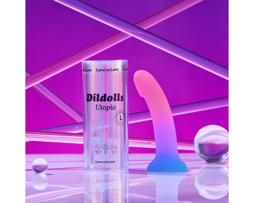 Фаллоимитатор из жидкого силикона Dildolls Utopia L - 19,5 см.