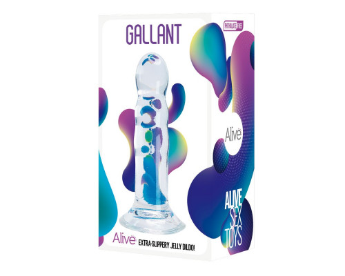 Заказать Прозрачный фаллоимитатор на присоске Gallant Jelly Dildo - 16 см.