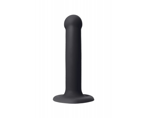 Черный фаллос на присоске Silicone Bendable Dildo S - 17 см.