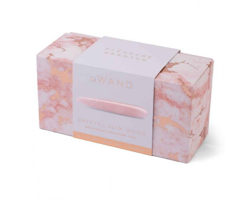 Заказать Массажер Le Wand Crystal Slim Wand из розового кварца