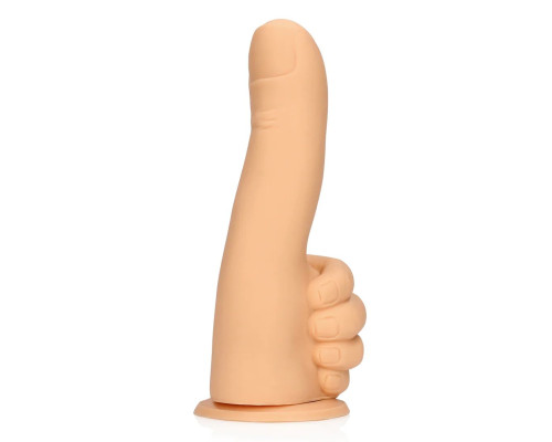 Телесный фаллоимитатор в форме пальца Thumbs Up - 17,2 см.