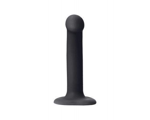 Черный фаллос на присоске Silicone Bendable Dildo S - 17 см.