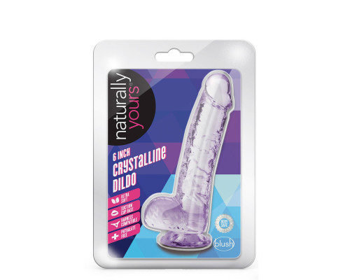 Сиреневый фаллоимитатор 6 Inch Crystalline Dildo - 15,2 см.