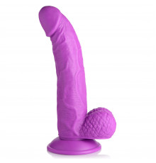 Фиолетовый фаллоимитатор на присоске 7.5  Dildo with Balls - 21,5 см.
