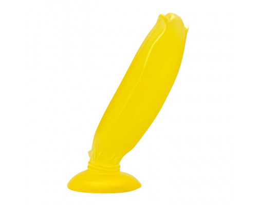 Желтый стимулятор в форме банана - 17 см.