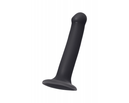 Заказать Черный фаллос на присоске Silicone Bendable Dildo M - 18 см.