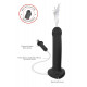 Заказать Черный фаллос с имитацией эякуляции Silicon Cum Dildo L - 19,6 см.