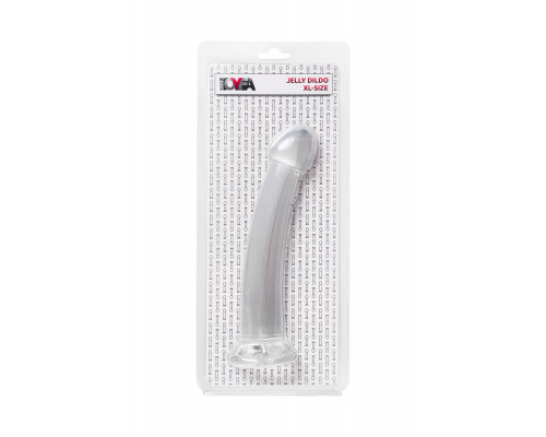 Заказать Прозрачный нереалистичный фаллоимитатор Jelly Dildo XL - 22 см.