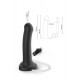 Заказать Черный фаллос с имитацией эякуляции Silicon Cum Dildo L - 19,6 см.