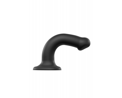 Заказать Черный фаллос на присоске Silicone Bendable Dildo M - 18 см.