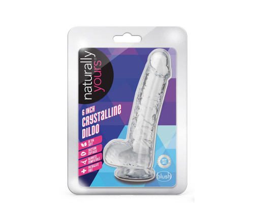 Прозрачный фаллоимитатор 6 Inch Crystalline Dildo - 15,2 см.