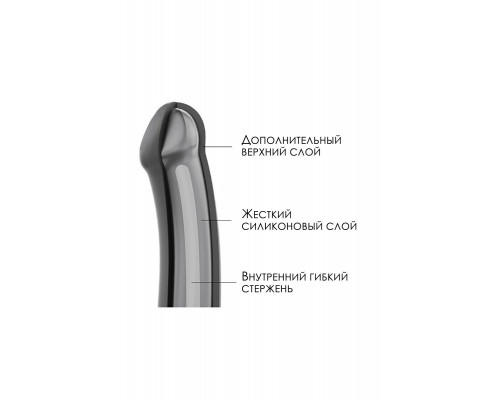 Заказать Черный фаллос на присоске Silicone Bendable Dildo M - 18 см.