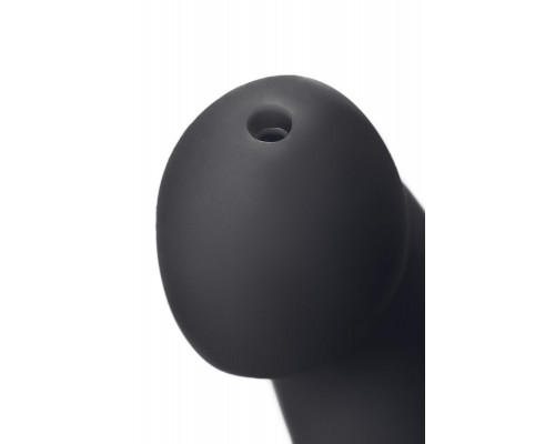 Заказать Черный фаллос с имитацией эякуляции Silicon Cum Dildo L - 19,6 см.