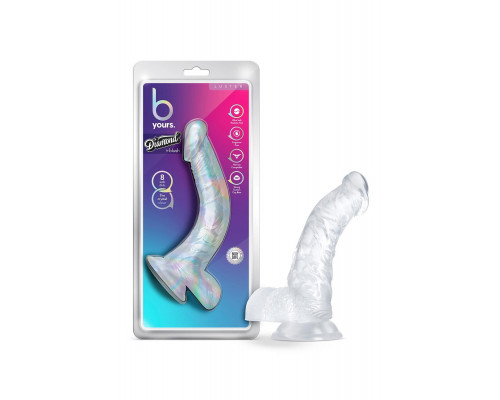 Прозрачный фаллоимитатор Luster - 21,5 см.
