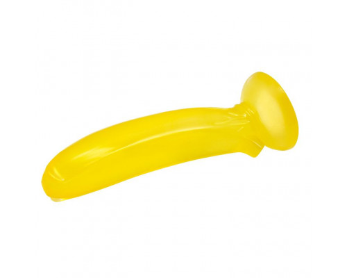 Желтый стимулятор в форме банана - 17 см.