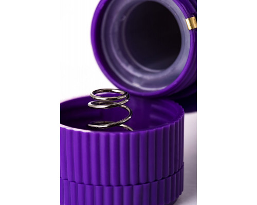 Фиолетовый вибратор с шишечками - 17 см.