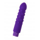 Фиолетовый вибратор с шишечками - 17 см.