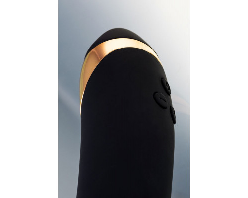 Заказать Чёрный вибратор WANAME Storm со стимулирующими рёбрами - 22,5 см.