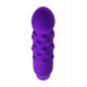 Фиолетовый вибратор с шишечками - 17 см.