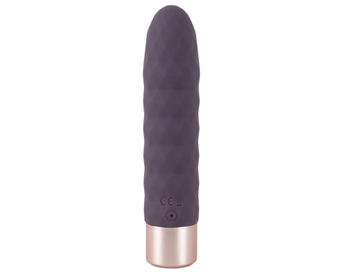 Заказать Фиолетовый мини-вибратор Elegant Diamond Vibe - 15 см.