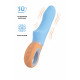 Голубой силиконовый вибратор Bluebell - 18,5 см.