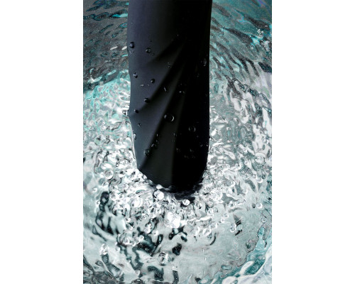 Заказать Чёрный вибратор WANAME Storm со стимулирующими рёбрами - 22,5 см.