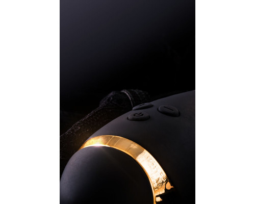 Заказать Чёрный вибратор WANAME Storm со стимулирующими рёбрами - 22,5 см.