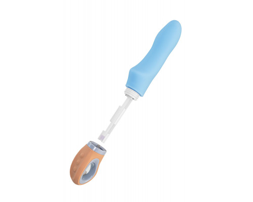 Голубой силиконовый вибратор Bluebell - 18,5 см.