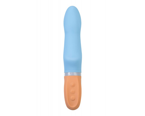 Голубой силиконовый вибратор Bluebell - 18,5 см.